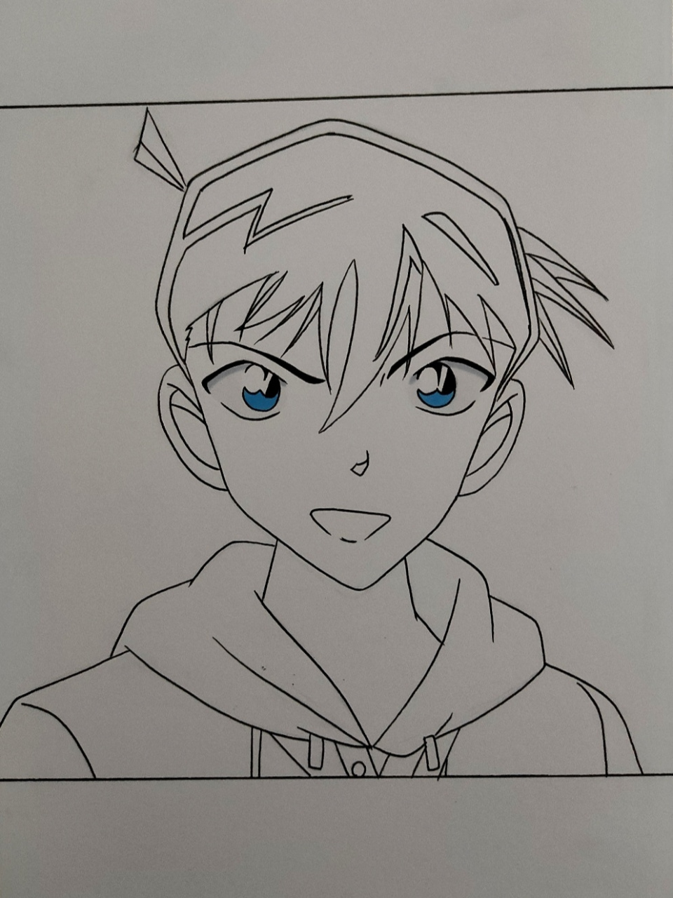 画一个新一 [偷笑] #名侦探柯南