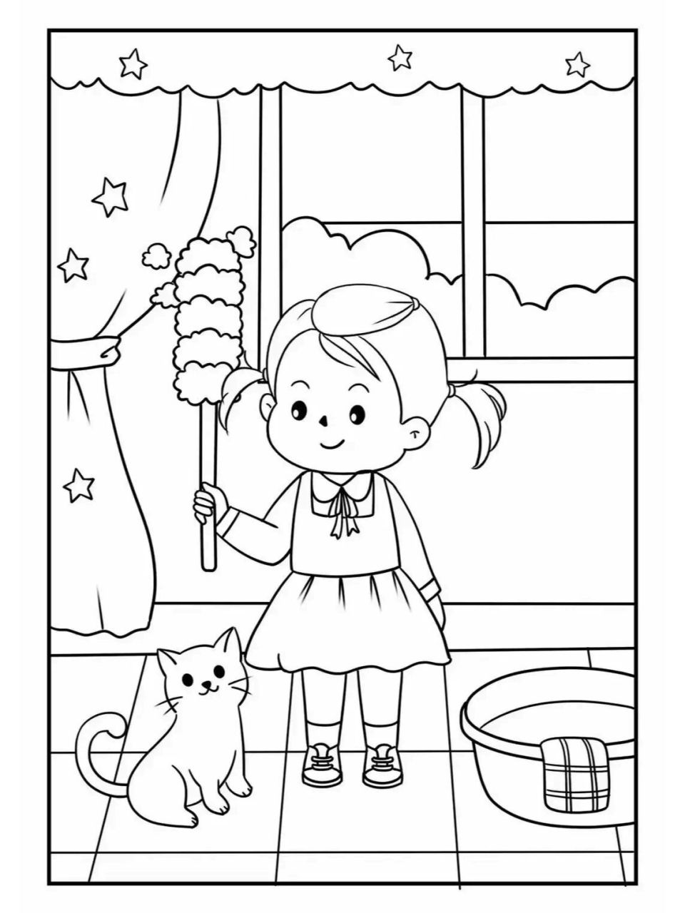 五一劳动节儿童画简笔画创意画打印素材