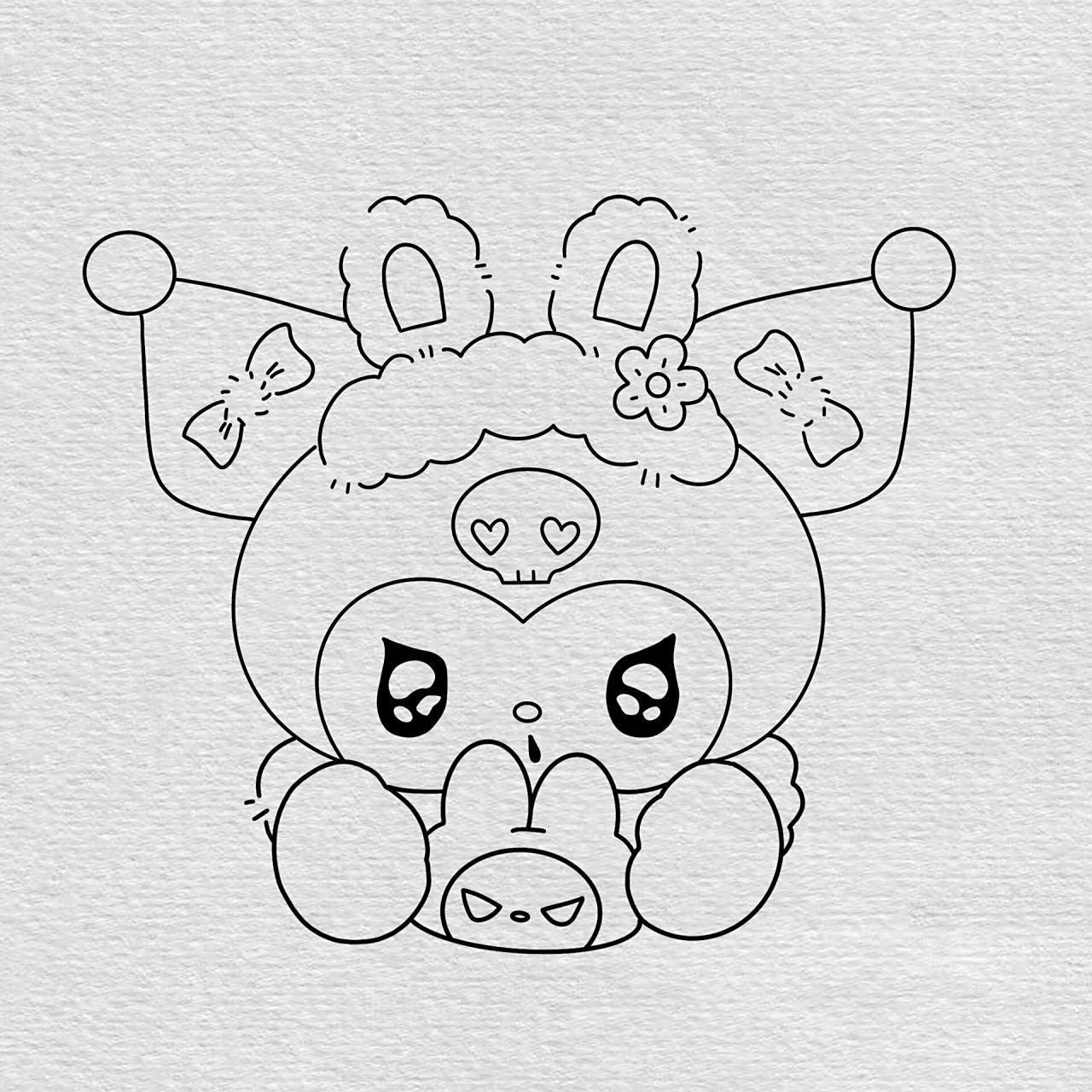 库洛米简笔画教程步骤