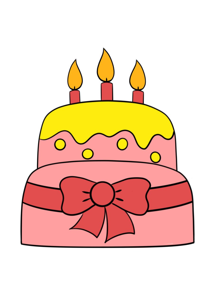 简笔画教程分享 蛋糕