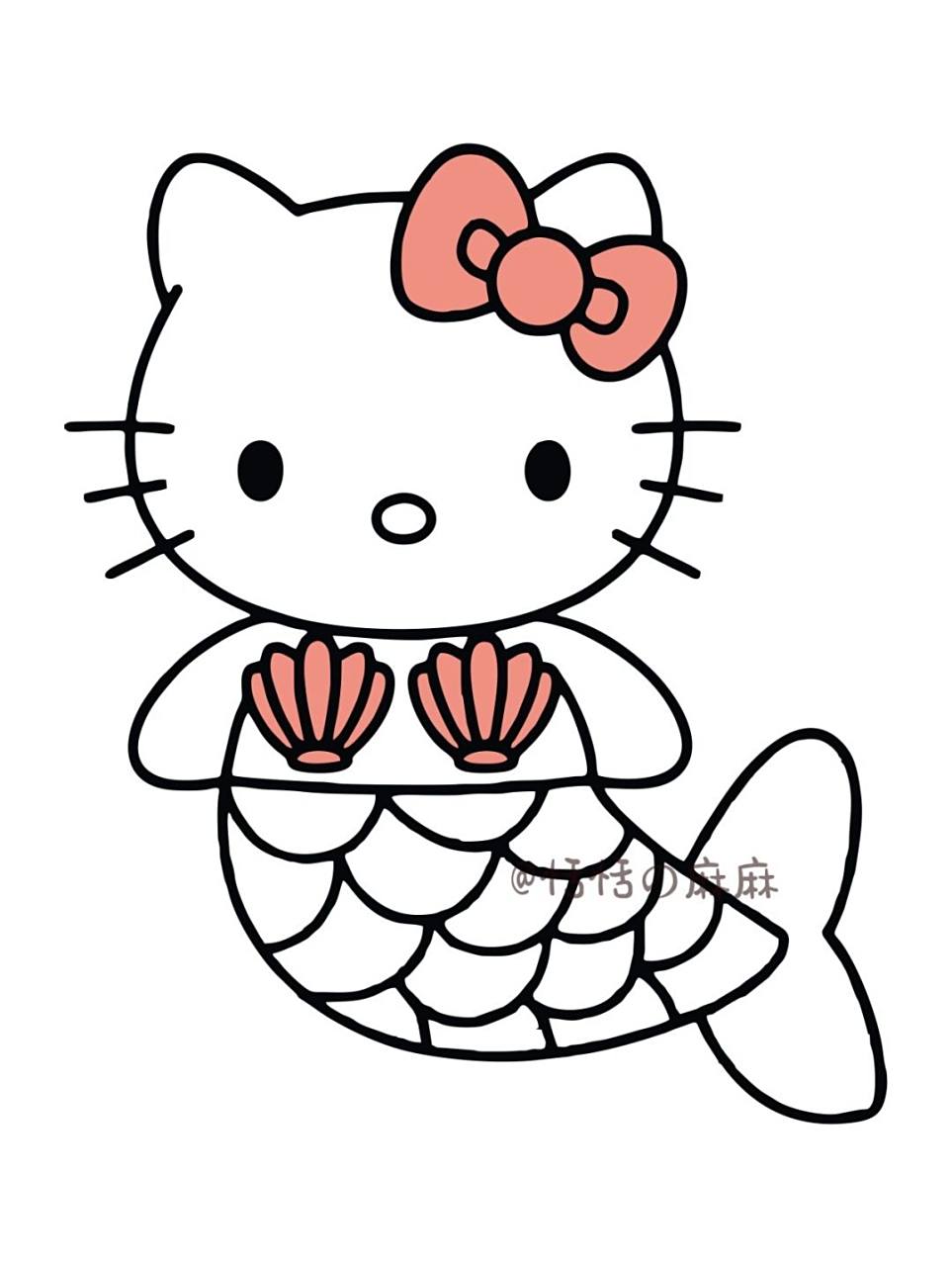 凯蒂猫 一组93爱的hellokitty猫93|凯蒂猫简笔画如果恰巧能用上