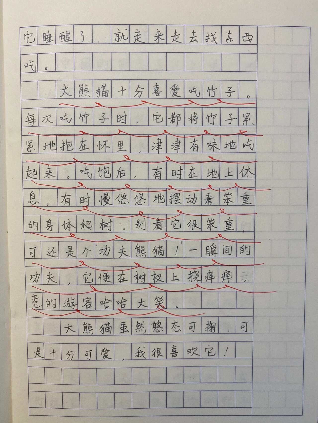 小学生作文/三下第七单元/国宝大熊猫