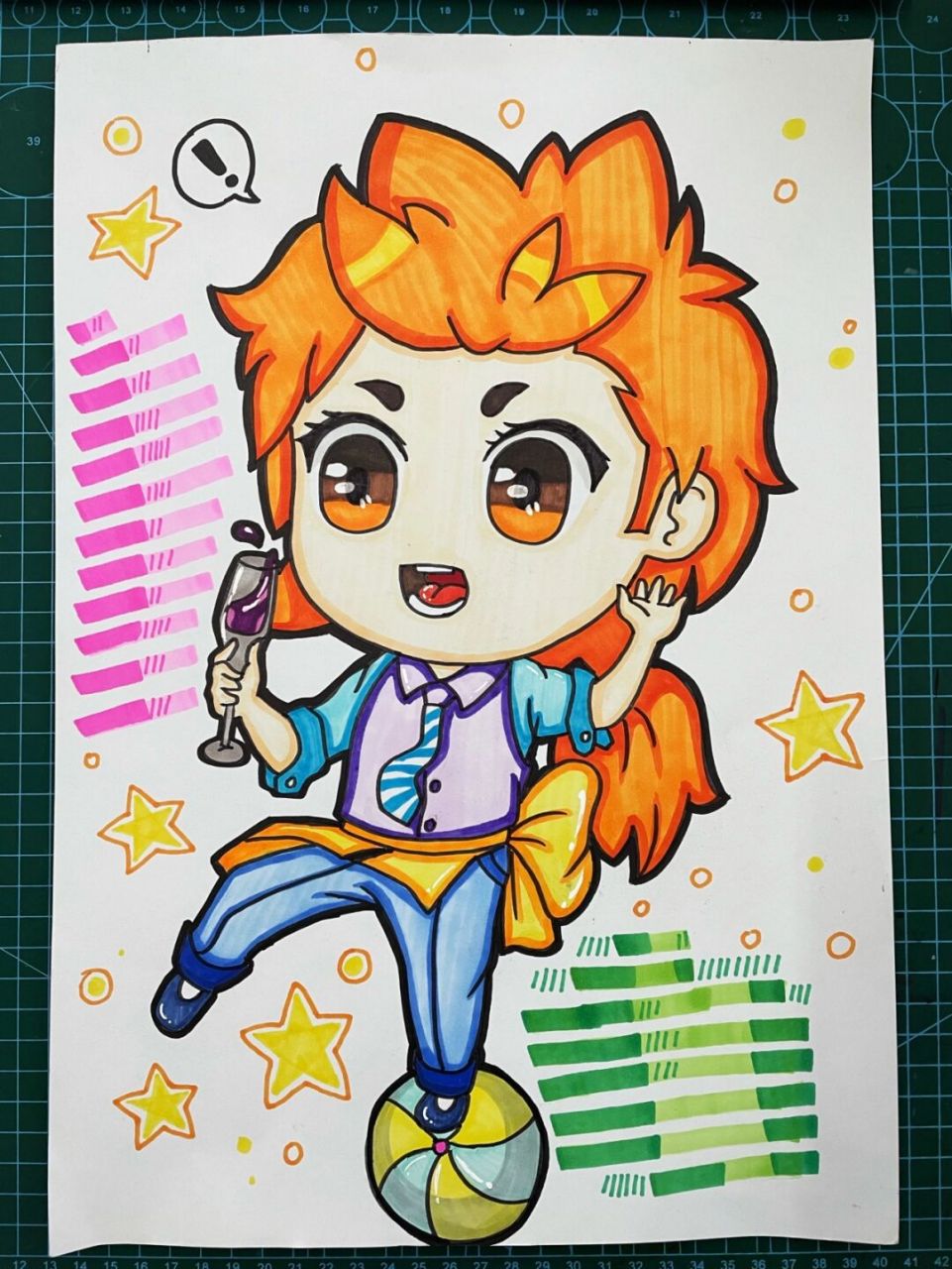 卡通动漫人物 #动漫# #儿童画# #q版# 马克笔动漫人物,动漫男孩,卡通