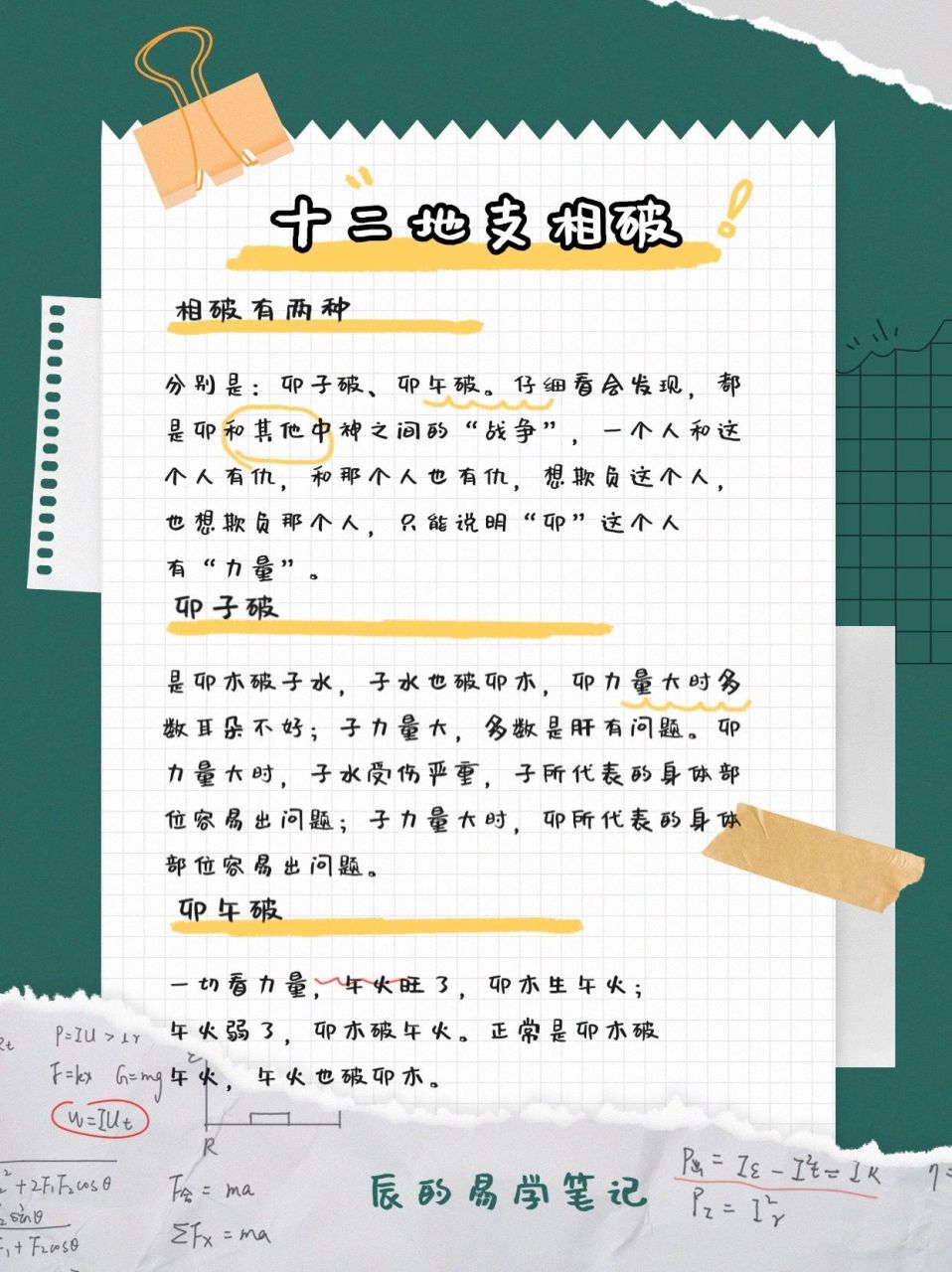 纯干货 | 地支相破 相破有两种: 卯子破,卯午破 	 相破就是两个人谁也