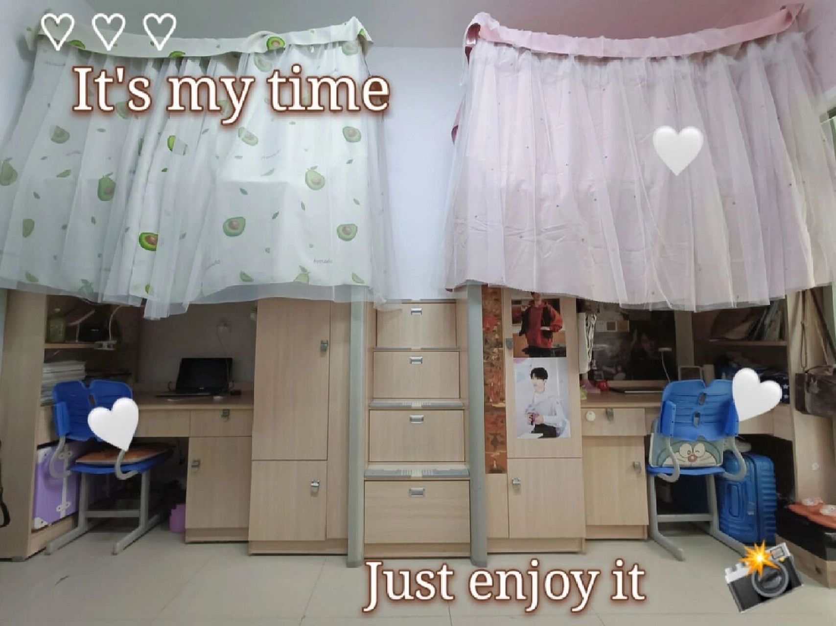 遵义医科大学宿舍篇来了哦   四人间上床下桌,有独浴,也有洗漱台,寝室