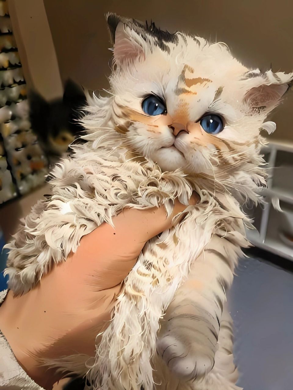 金点"塞尔凯克卷毛猫" 金点色塞尔凯克卷毛猫,第一次ai,还不错#塞尔