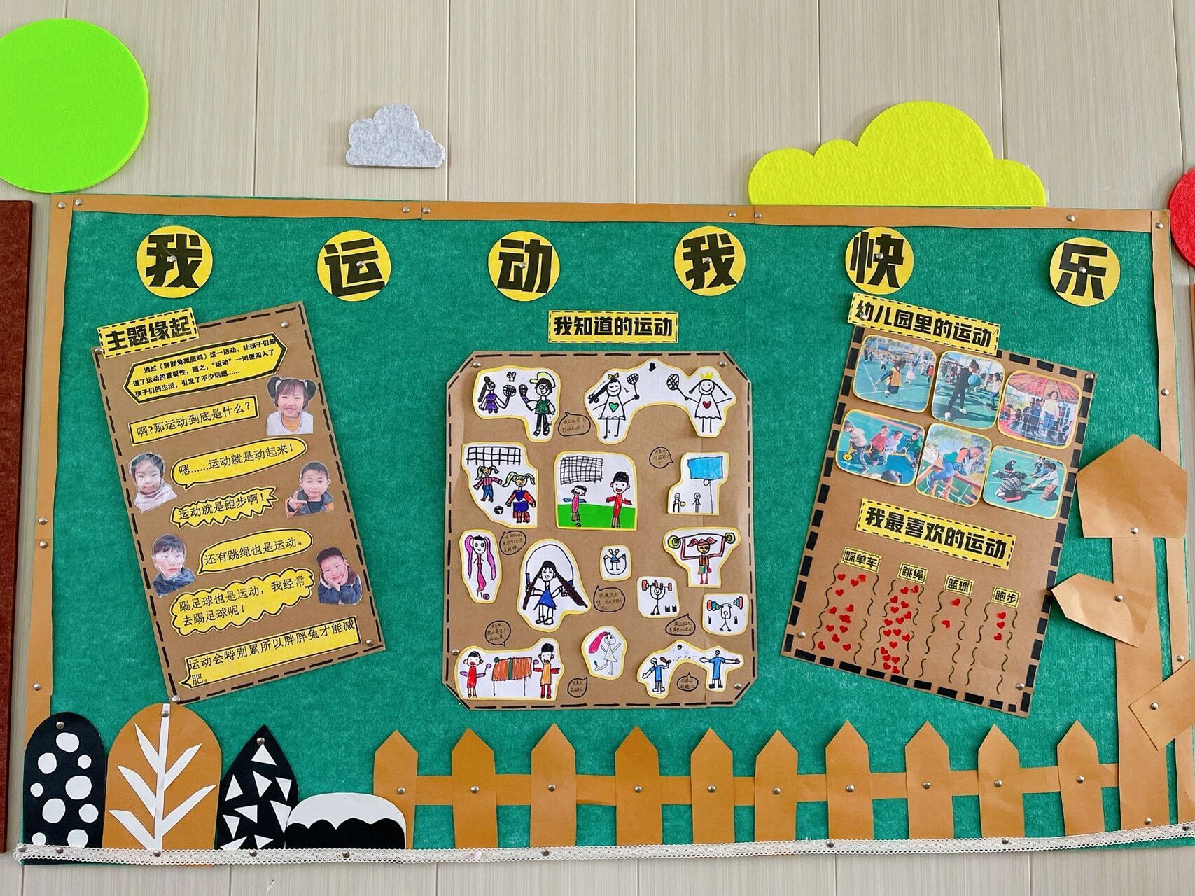 大班主题墙环创|《我运动,我快乐》 四月以"跳绳"为主题开展活动