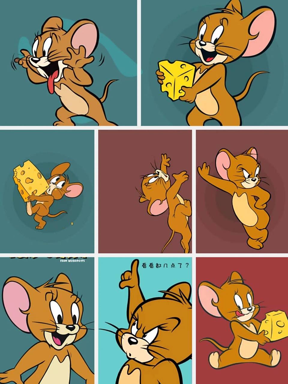 猫和老鼠杰瑞头像 猫和老鼠杰瑞表情包,绘画素材,绘画参考