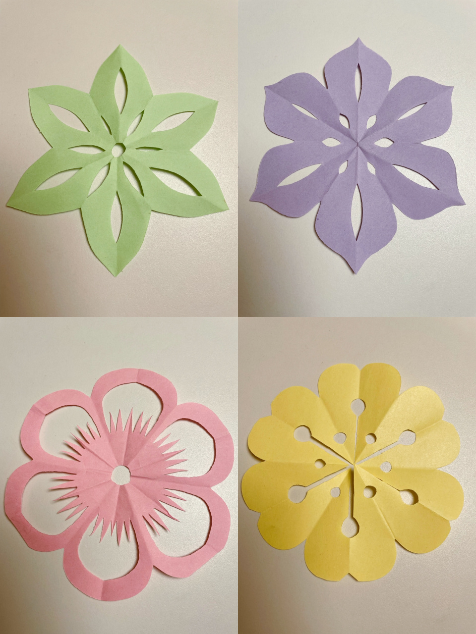 剪纸教程(10)-春天的小花94 春天到了,万物复苏,小花花也开始萌动了