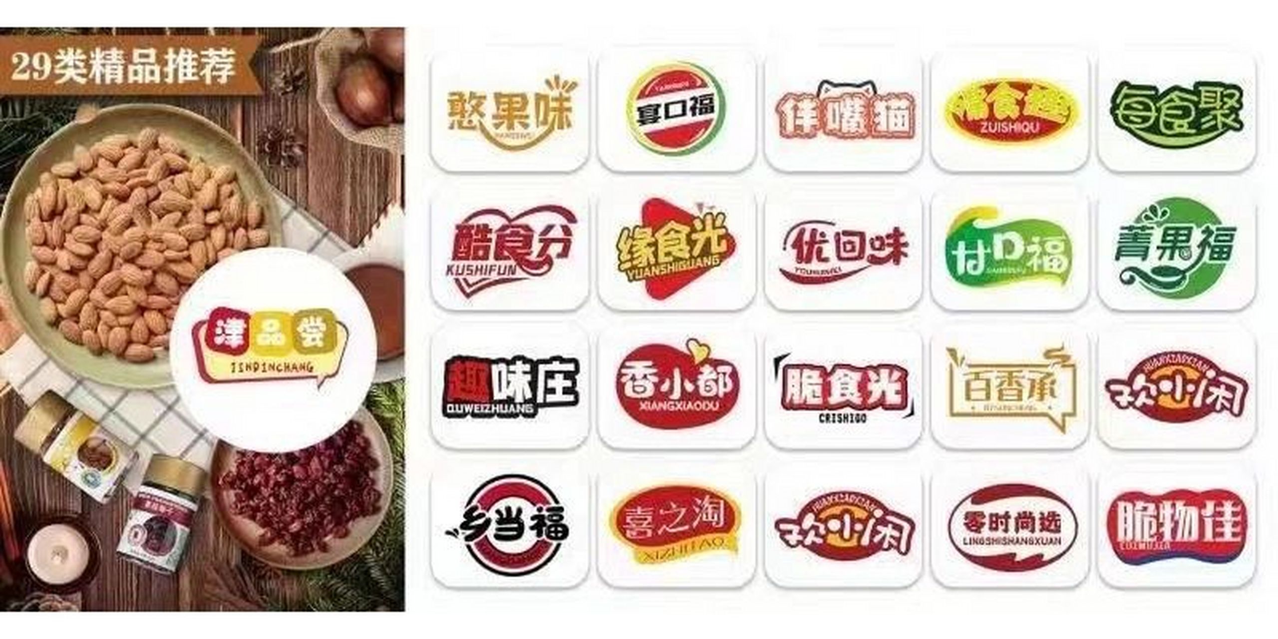 29类坚果,零食,熟食精品商标推荐 一个品牌的开始-商标很重要