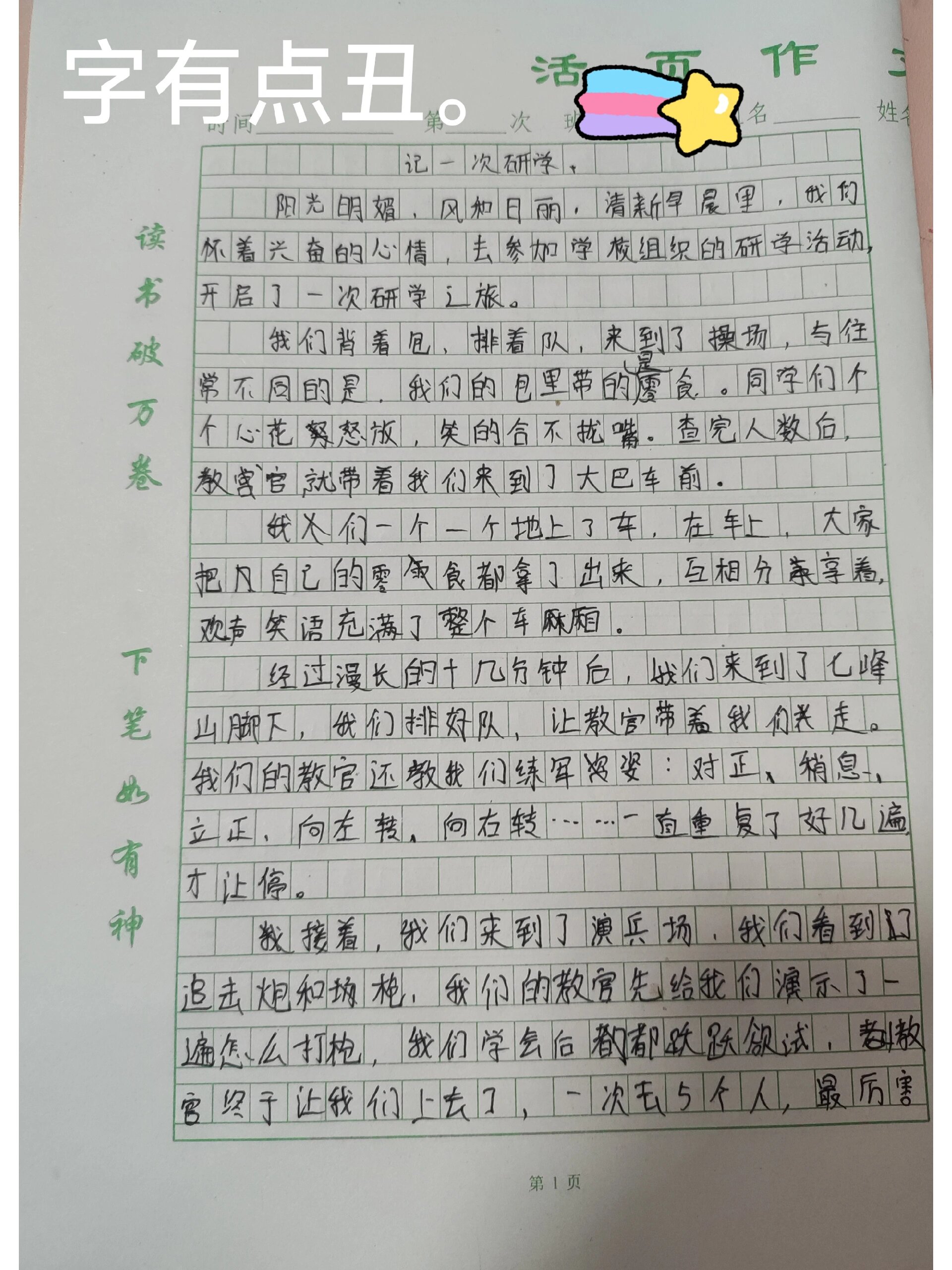 研究报告作文100字图片