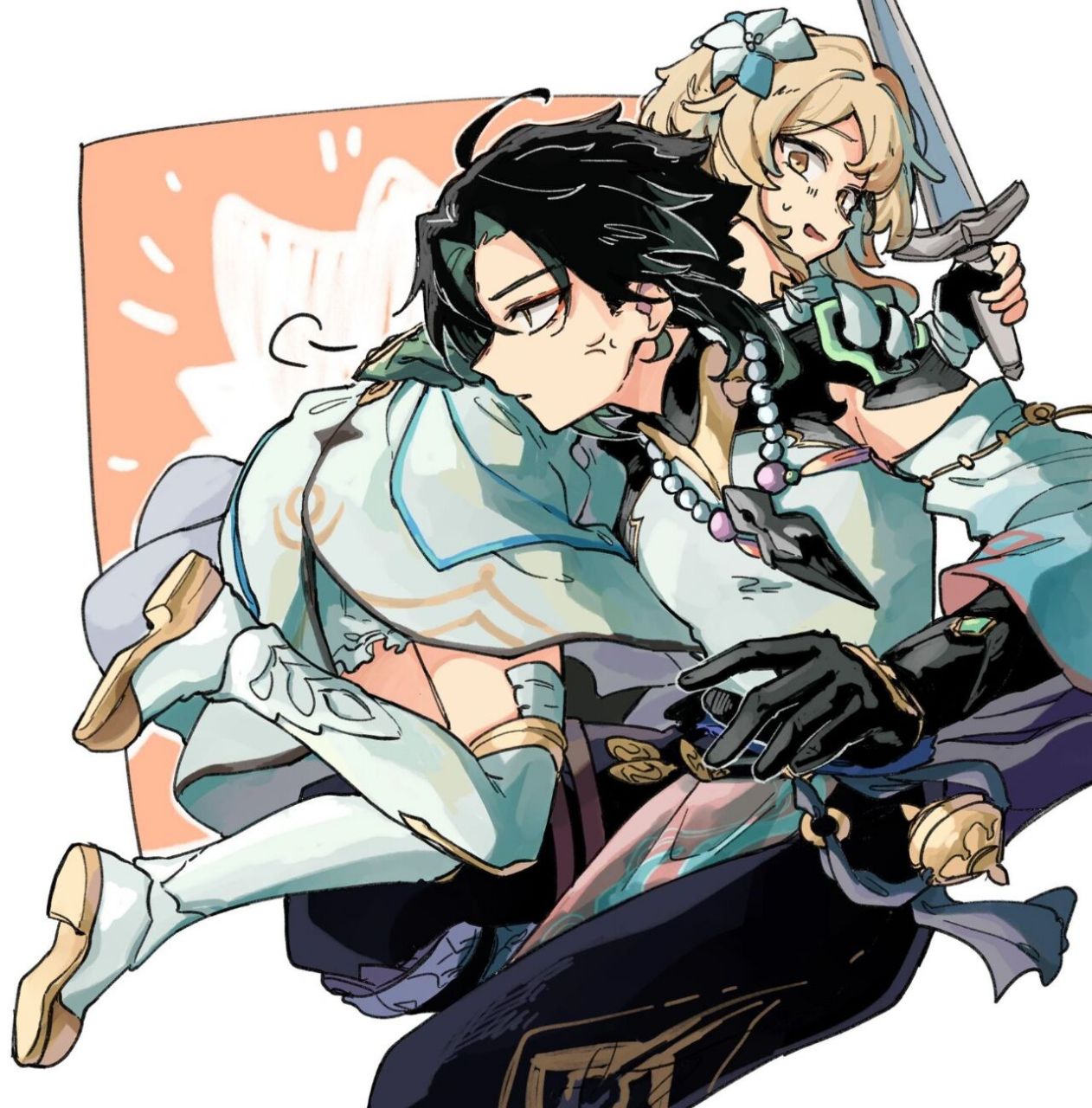 原神丨『荧&魈』6015 cr: 02020202