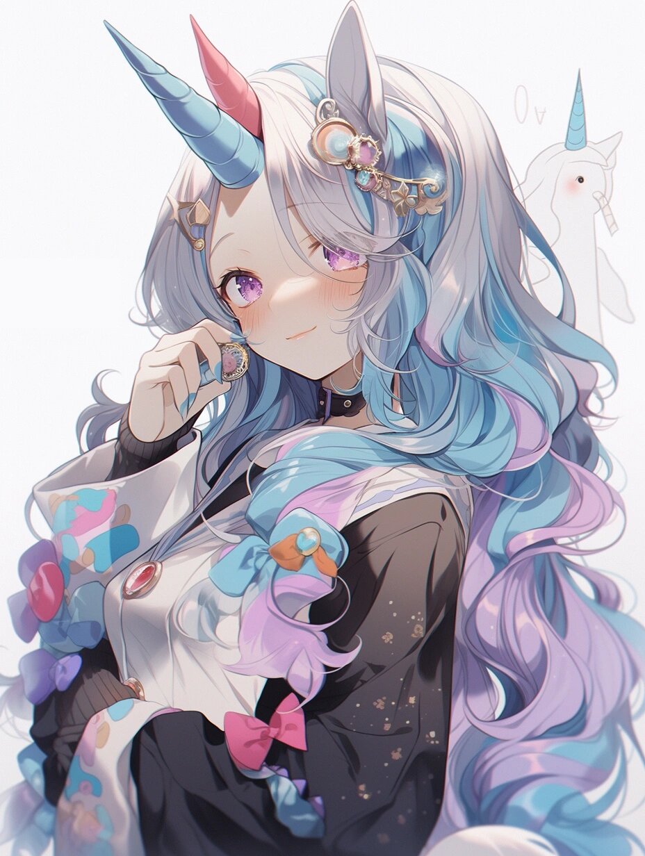 独角兽动漫少女头像