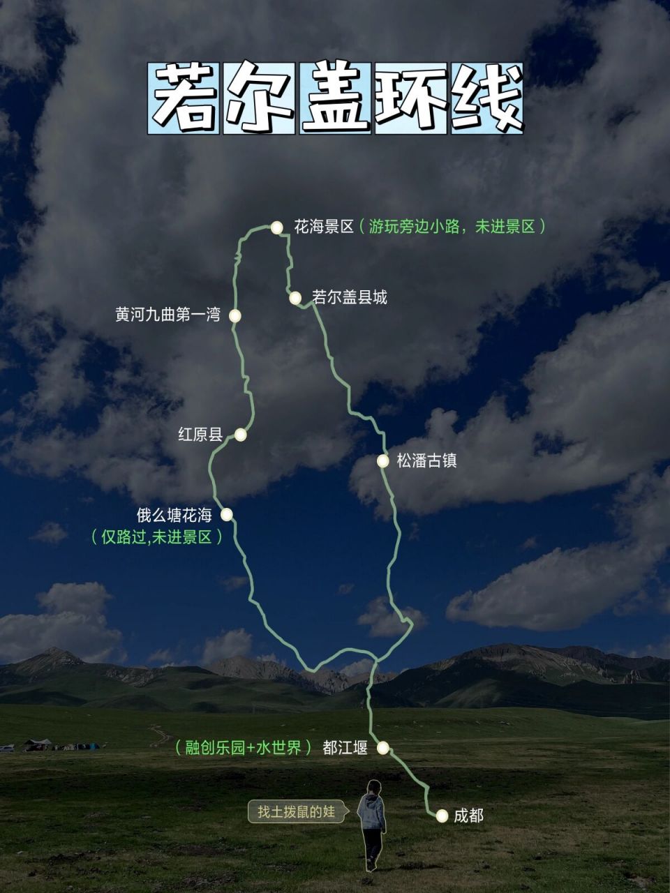 都江堰融创水世界 乐园玩了2天2晚 3. 若尔盖环线玩了4天3晚 4.