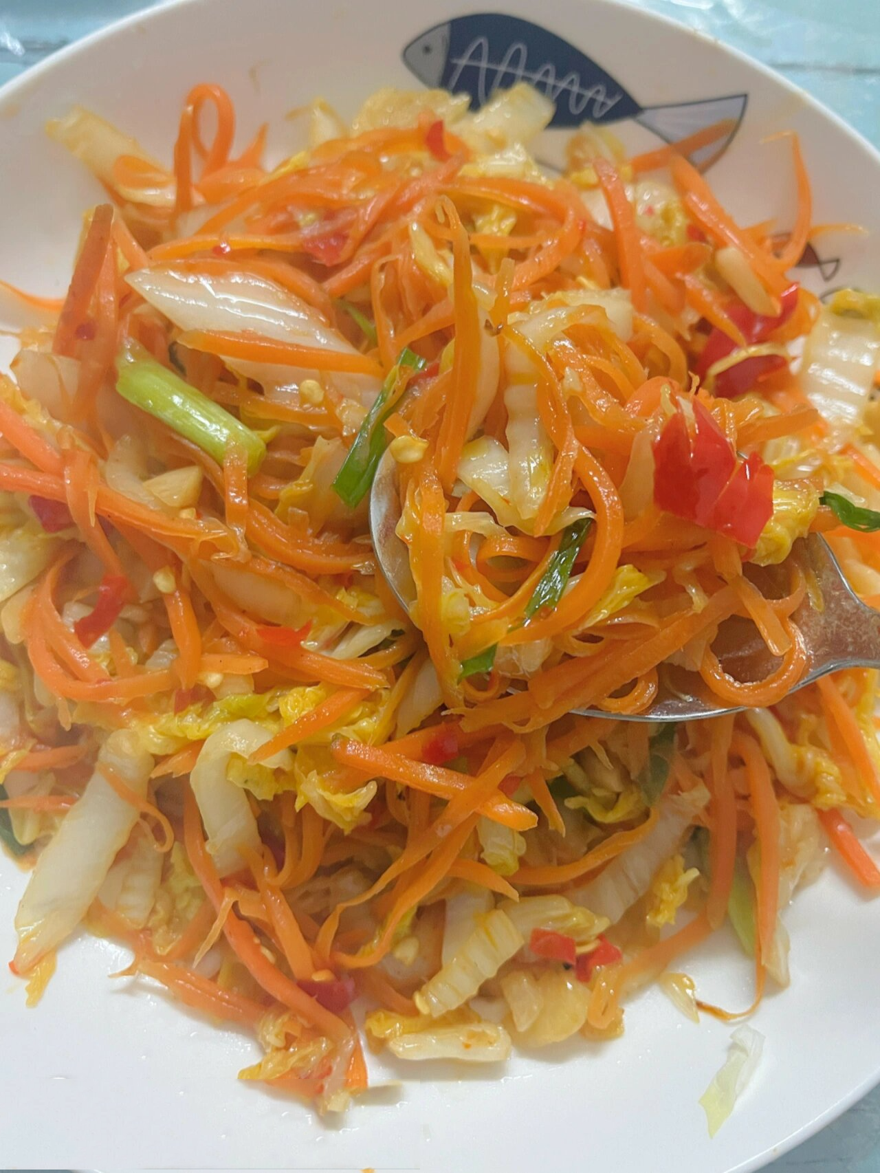 胡萝卜炒娃娃菜这样做巨好吃!