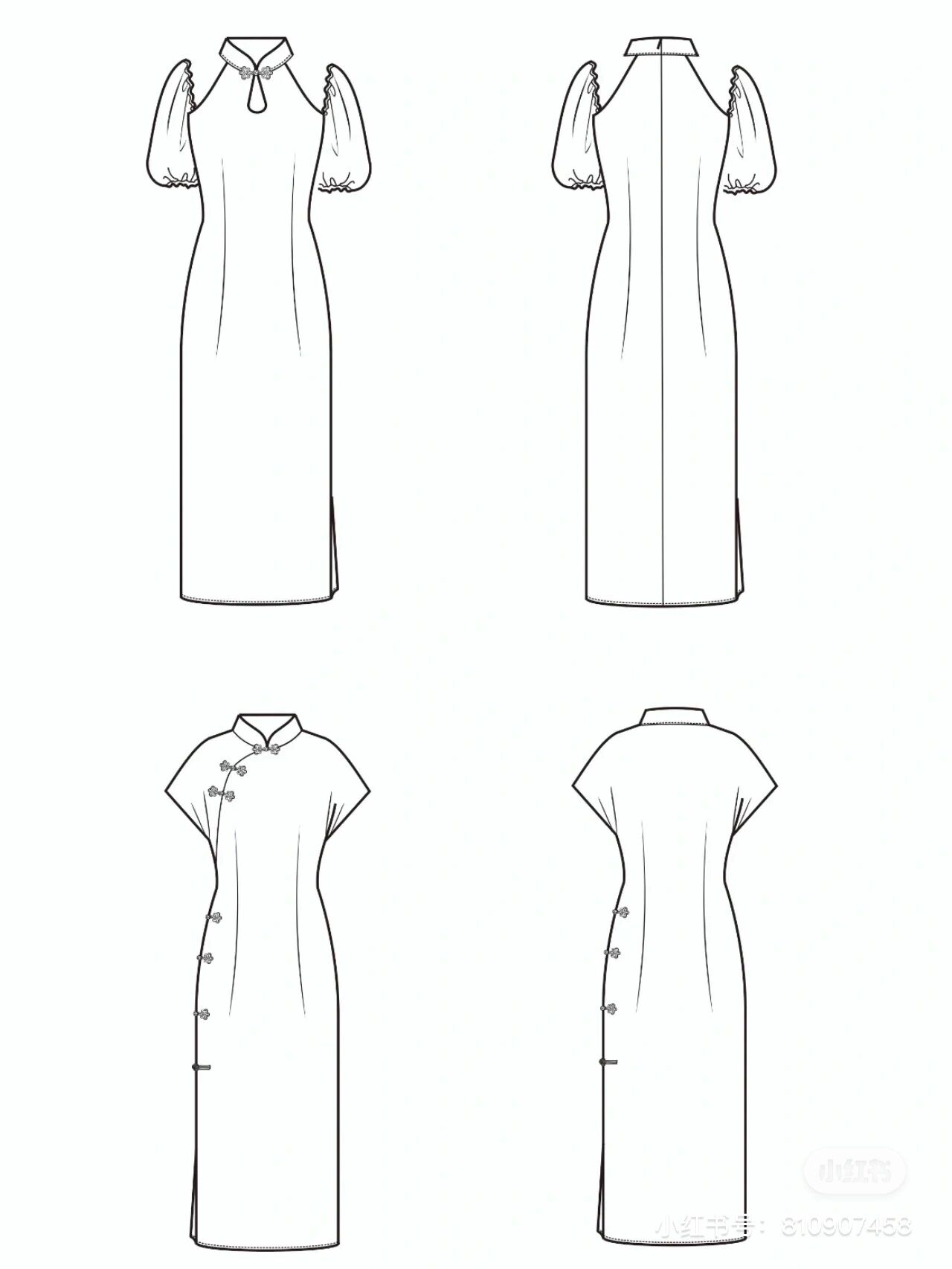 分享99服装设计|改良旗袍 分享16款改良版旗袍设计稿