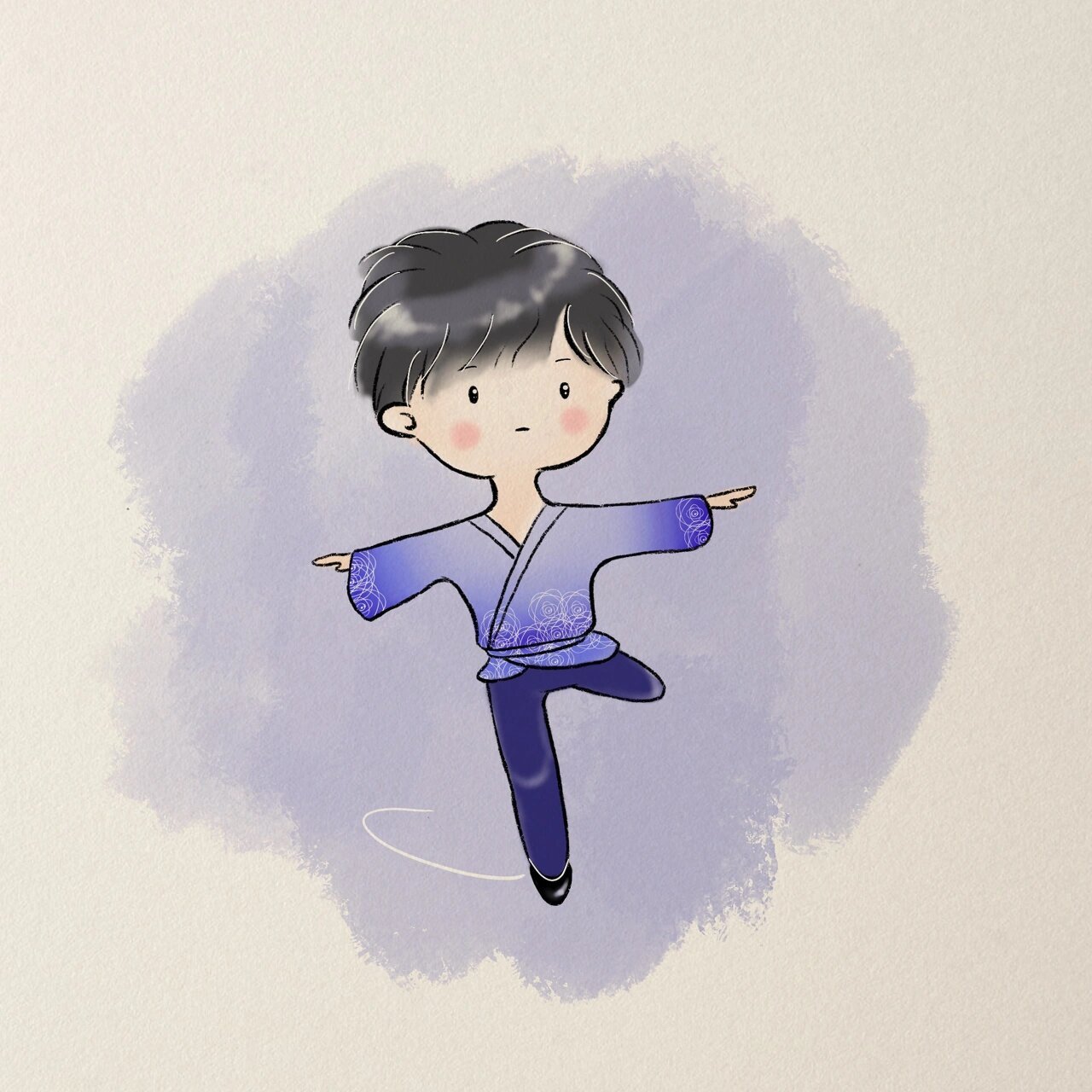 羽生结弦q版简笔画  被冰选中的人(附教程)