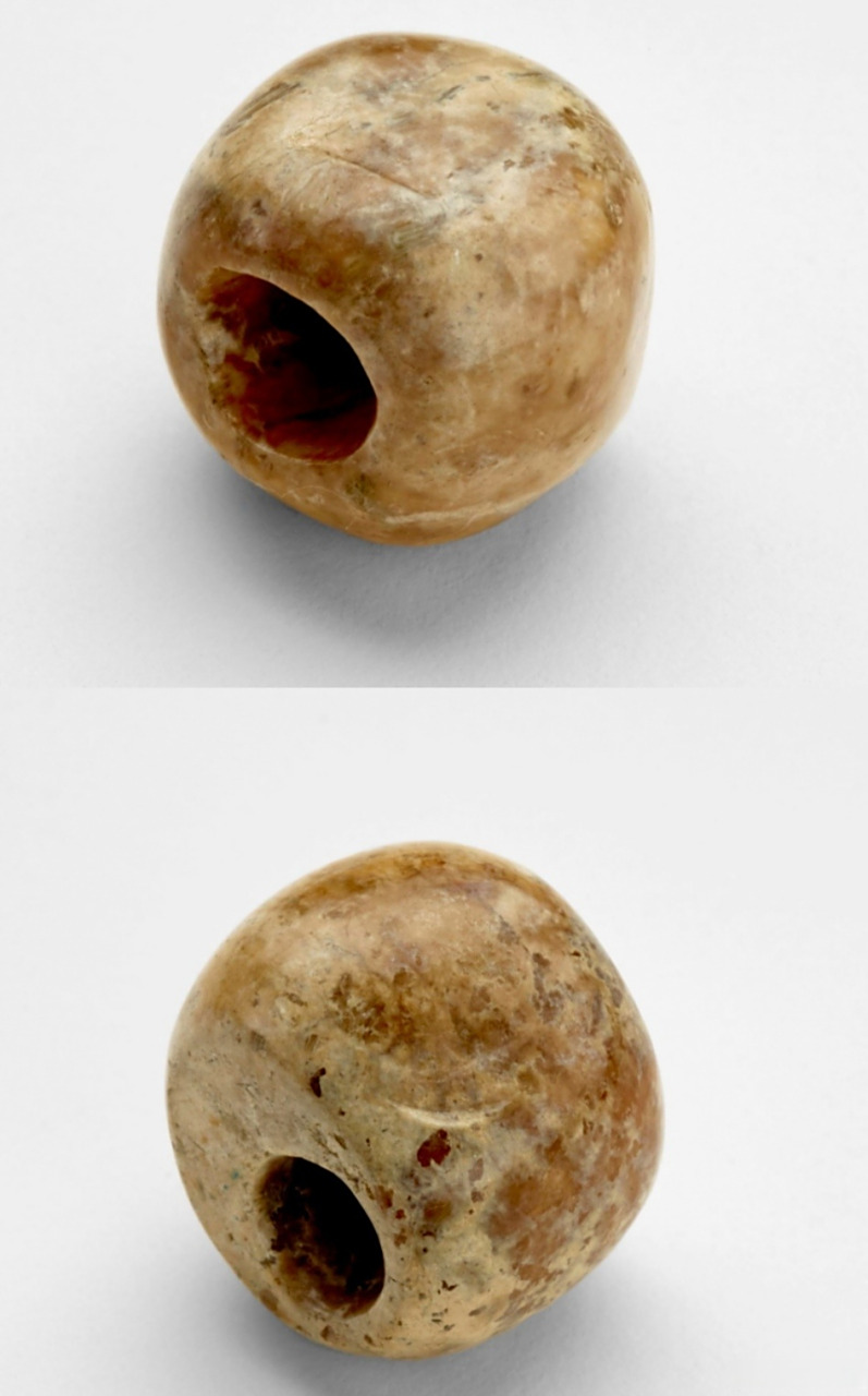 古玉#良渚玉珠,都是截方取圆慢慢磨制而成