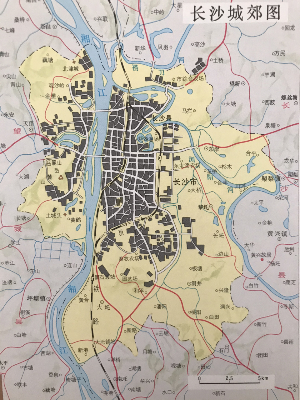 长沙老地图80年代图片