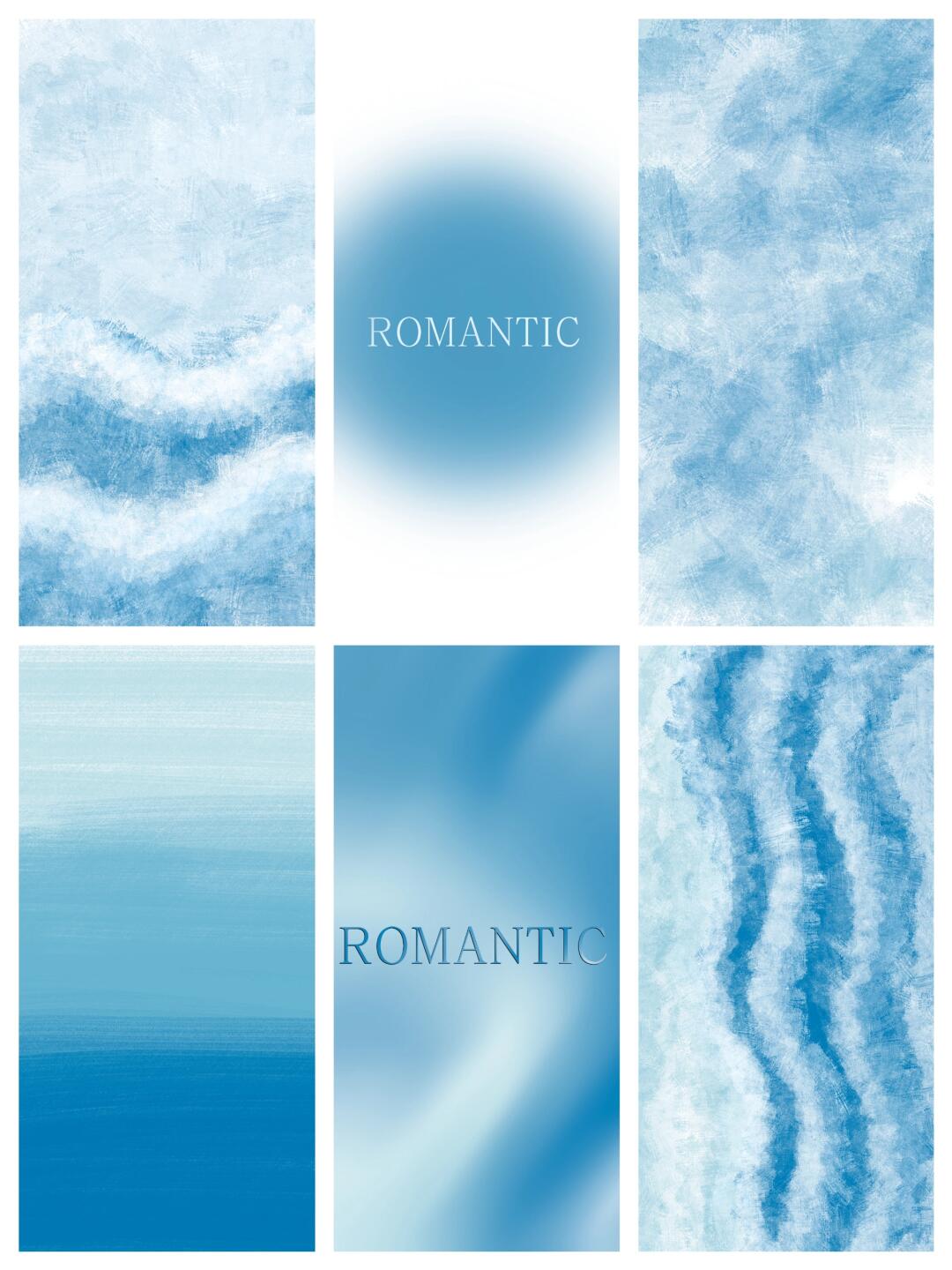 蔚蓝色原创渐变壁纸 高级感满满 第160期