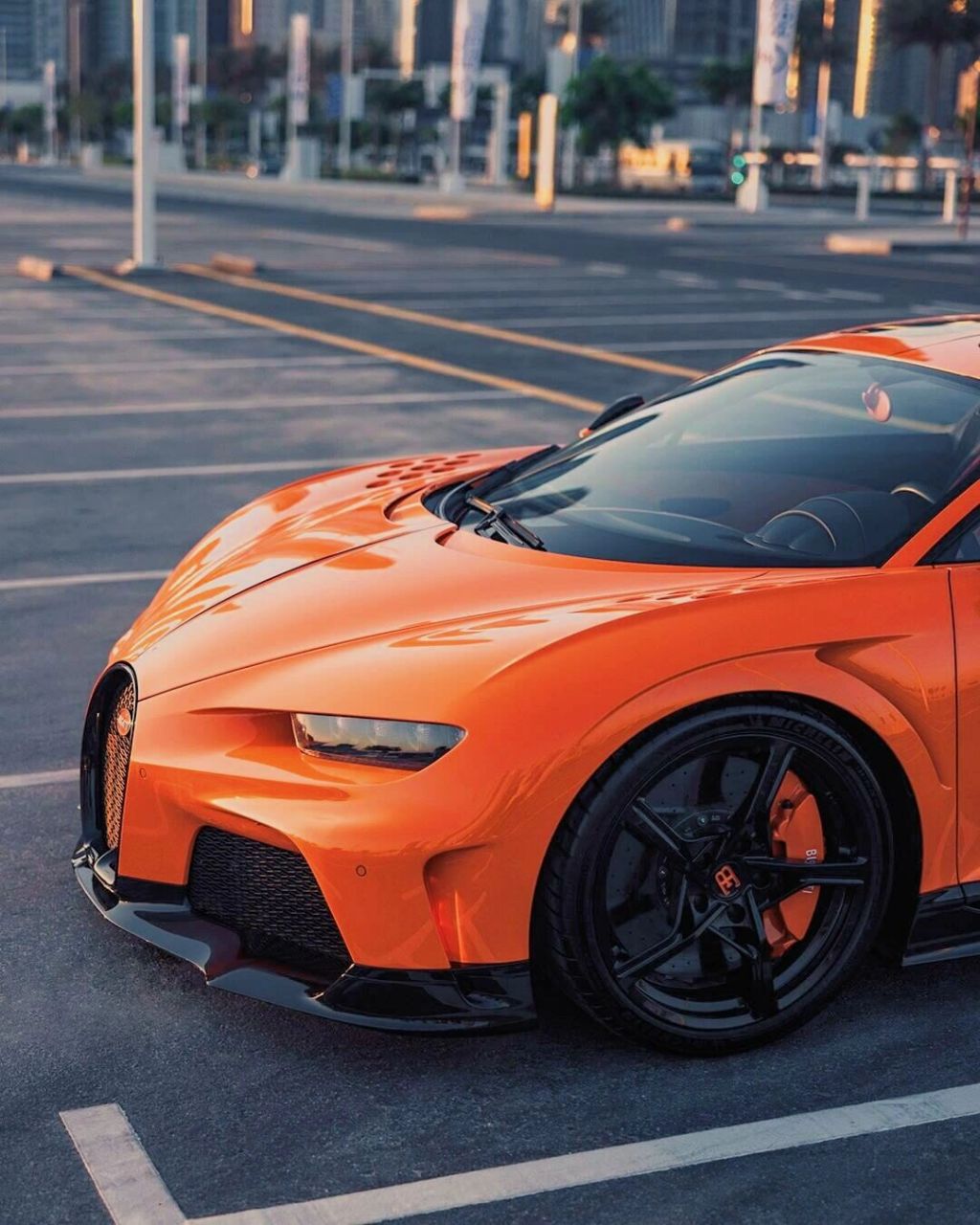 super sport性能的巅峰,橙色长尾chiron bugattichironsupersport