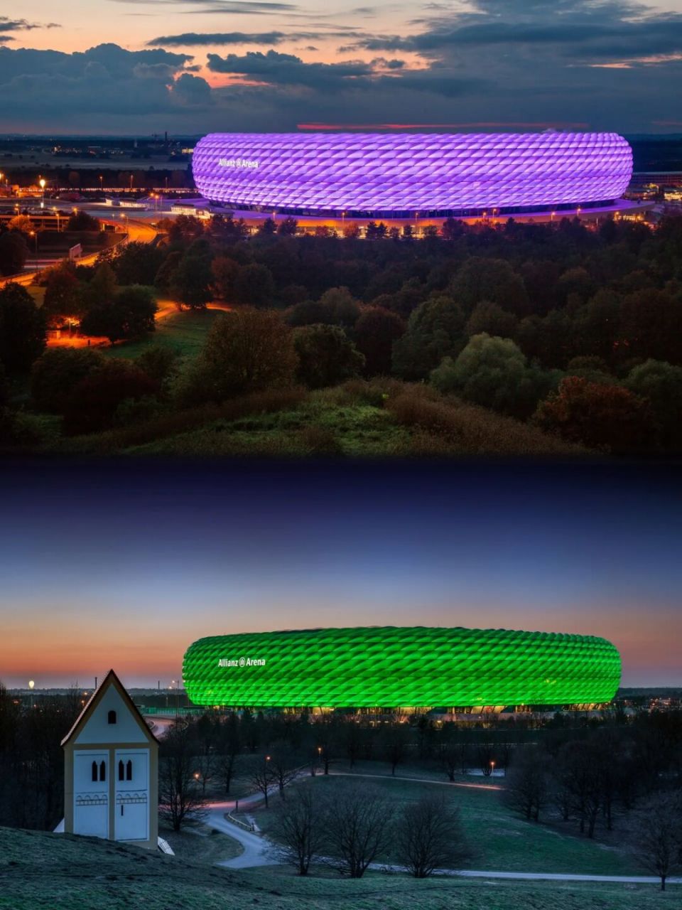 会变色的大轮胎[亲吻][亲吻] #足球# #拜仁# #拜仁慕尼黑# #安联球场