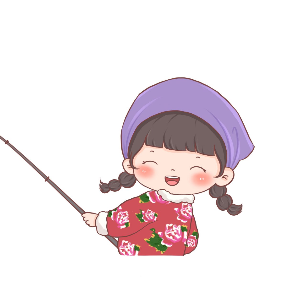 花棉袄情头～右划换头巾颜色