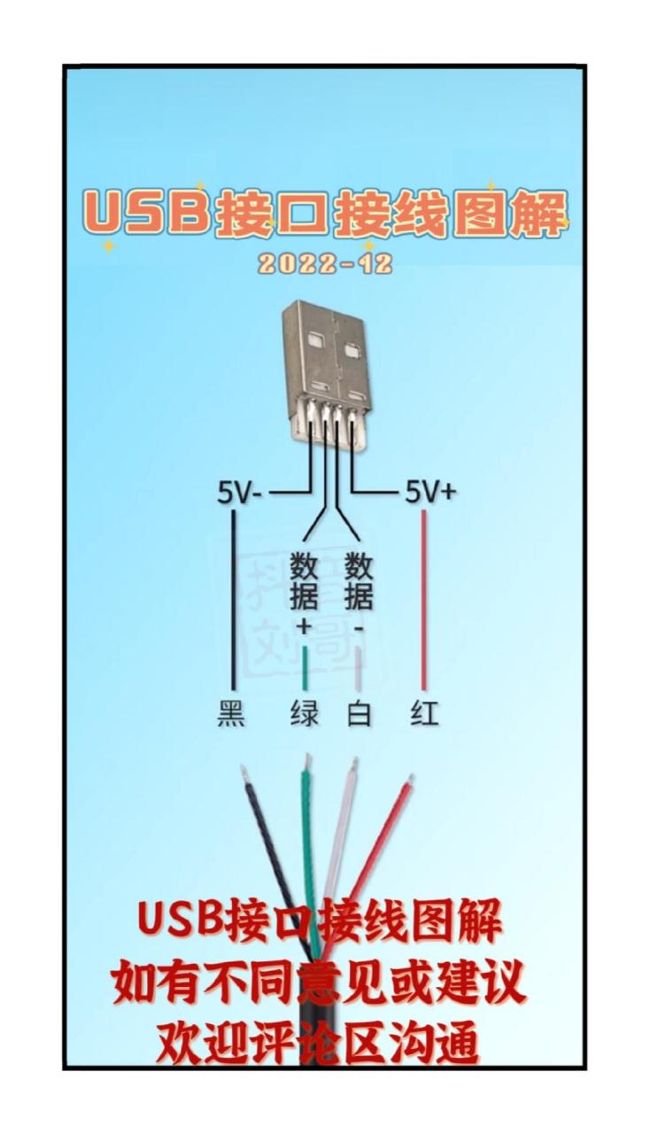 梯形usb接口接线图图片