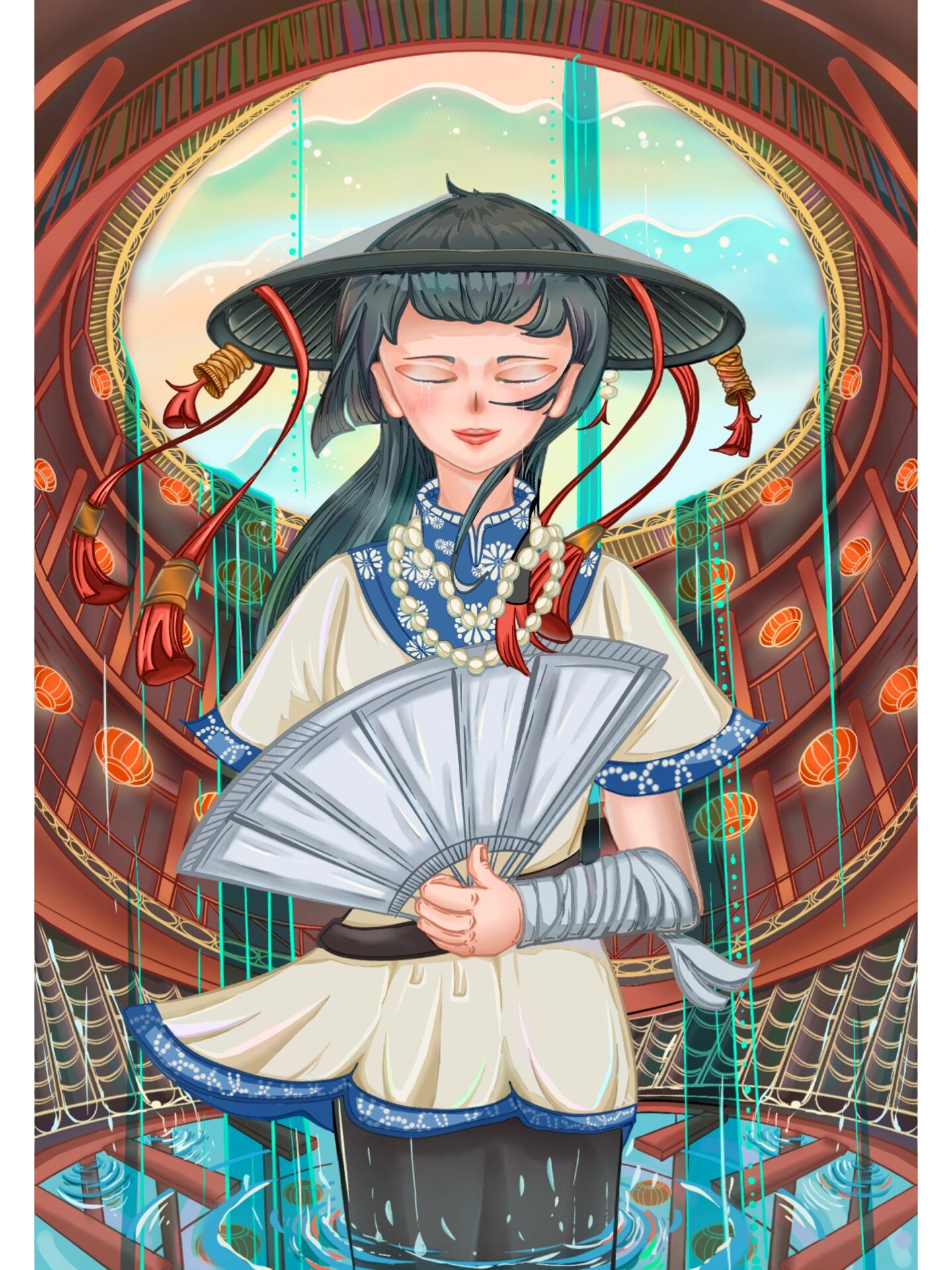 客家文化插画(➡️右划上色稿)