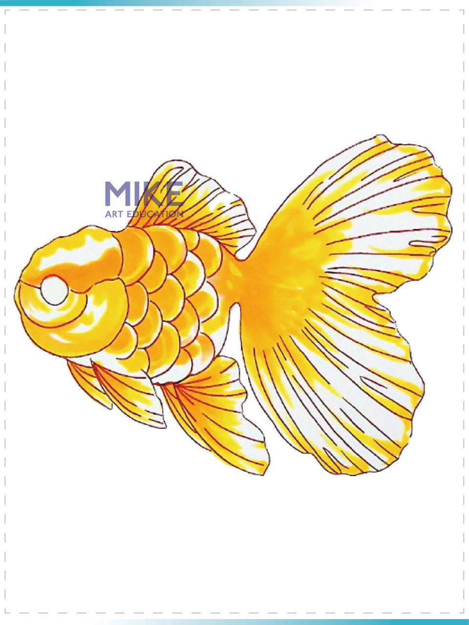 金鱼马克笔画法教程