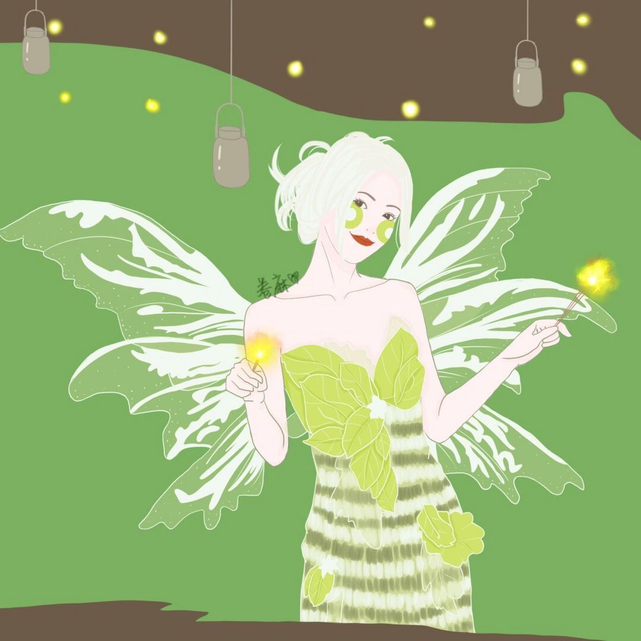 插画头像 | 浅画一下angelababy精灵造型 angelababy的精灵造型太美啦