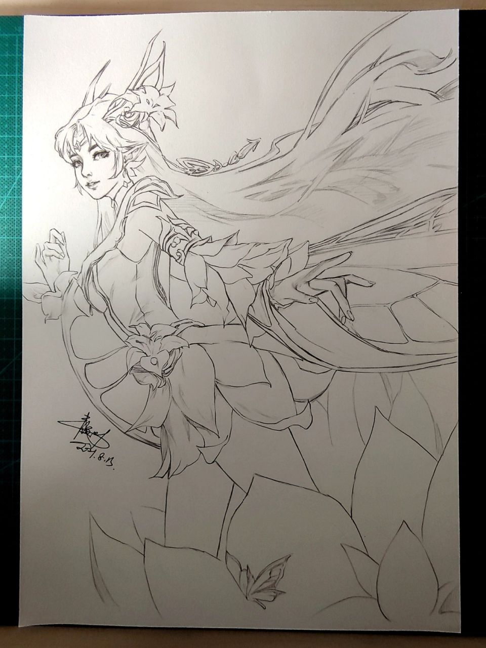 貂蝉_金色仲夏夜之梦 绘画过程 这是我之前画的了,画的不好的都不敢发