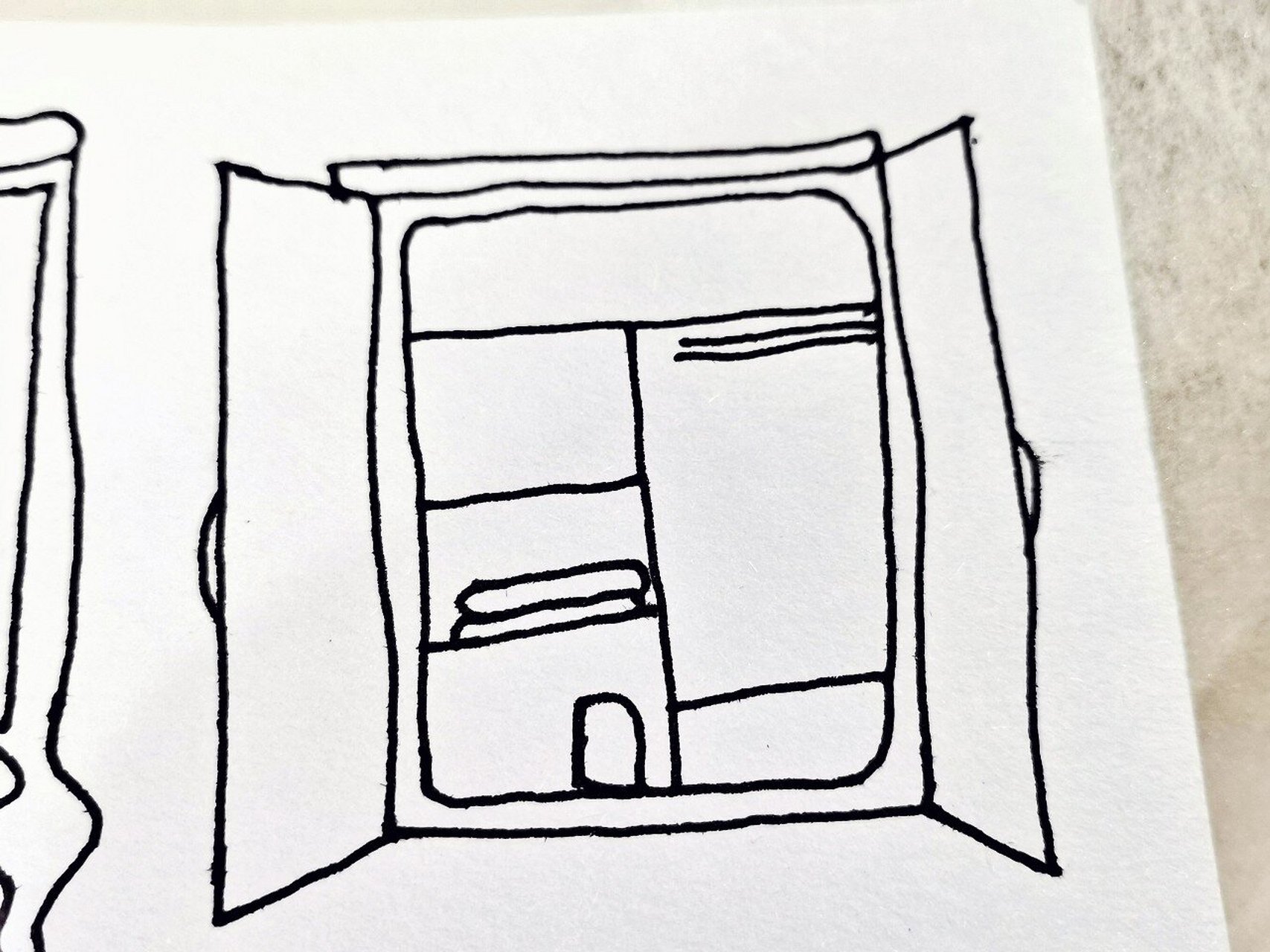 幼师day207---简笔画:衣柜 这个柜子还是不太规矩,好多地方都不规则