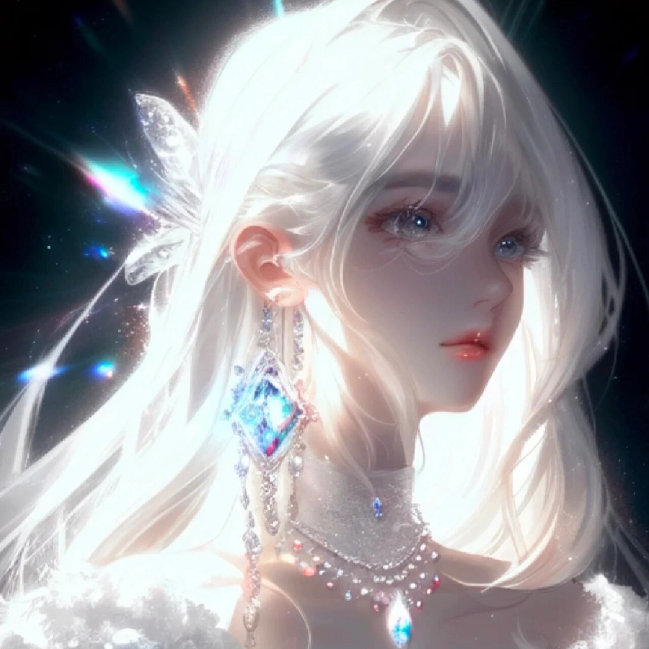 分享一组白毛女头像 最近好爱白毛女,分享一波白毛女头像啦,图片来自