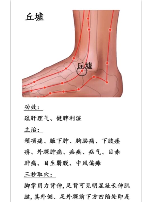 丘墟的准确位置与功效图片