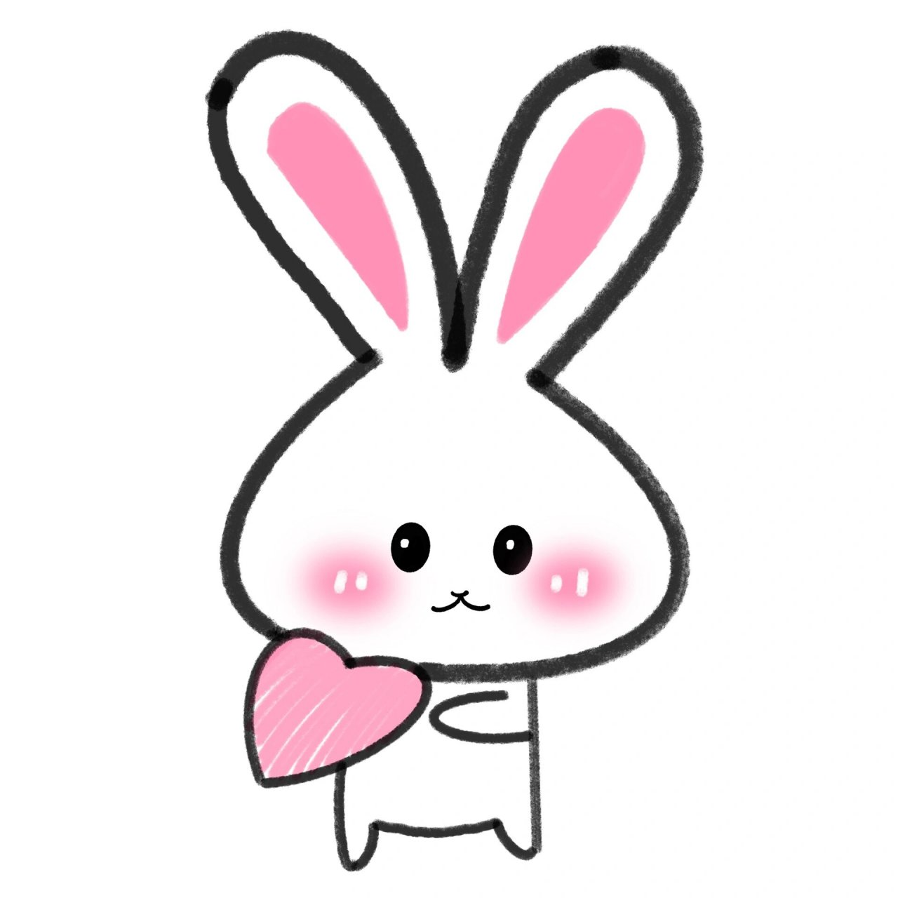 萌宠兔子|猪猪和噗噗-情头crystalony #简约头像#  #可爱情侣头像