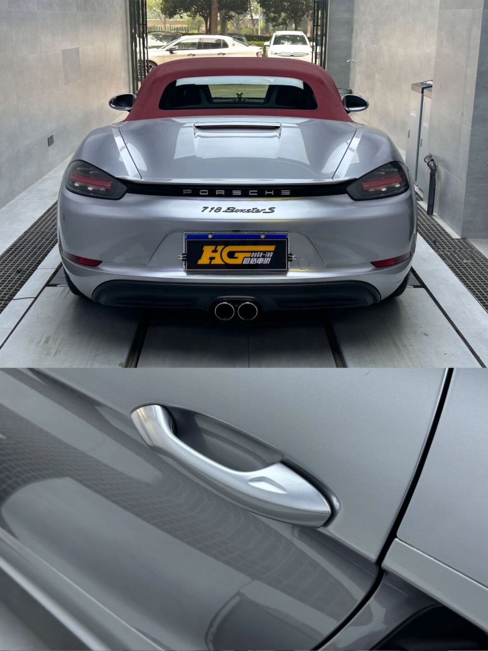 保时捷718|teckwrap gt银 原车白色改色teckwrap gt银,改色以后比原本
