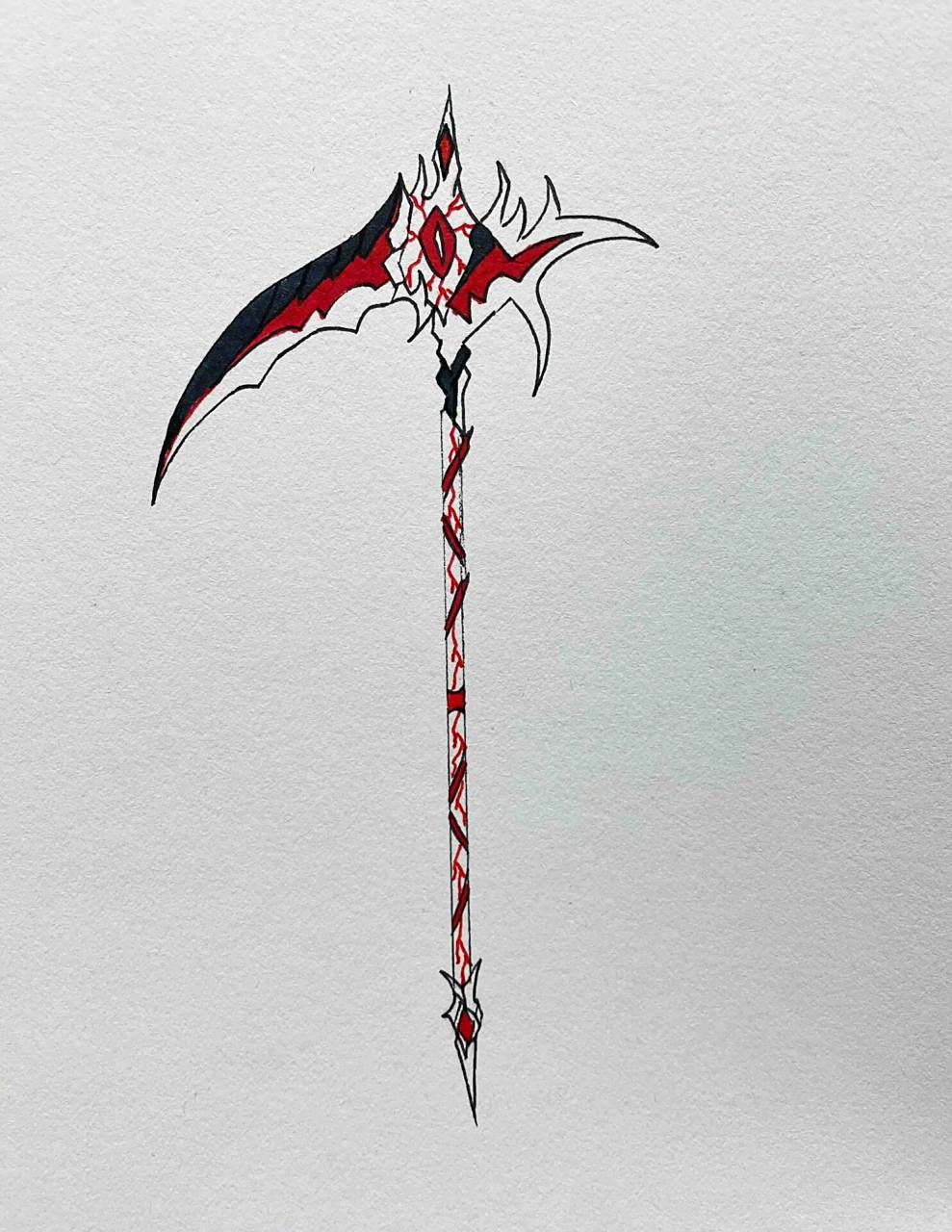 血元素暗元素镰刀绘画过程