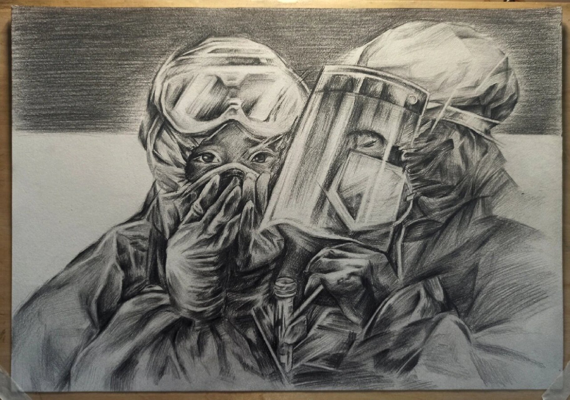 素描|抗疫主题绘画 医护人员🎨