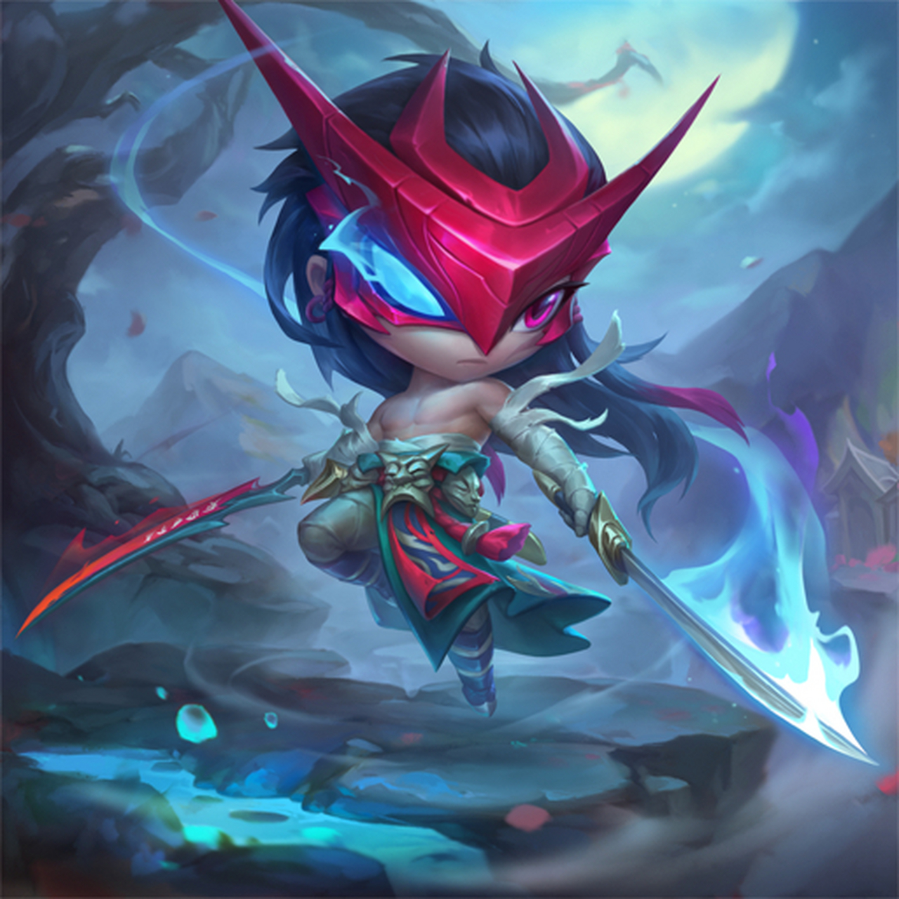 云顶之弈画中灵#【小小永恩&灵魂莲华 小小永恩原画】"疾风亦有归途