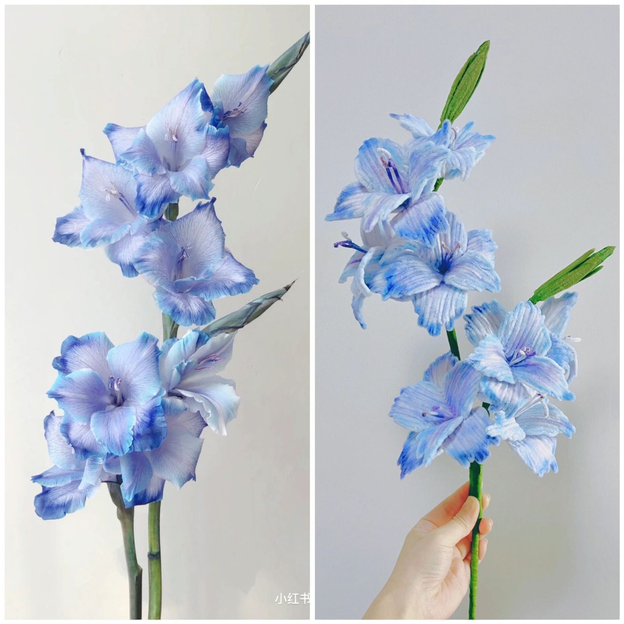 蓝色剑兰扭扭棒 还需继续努力94