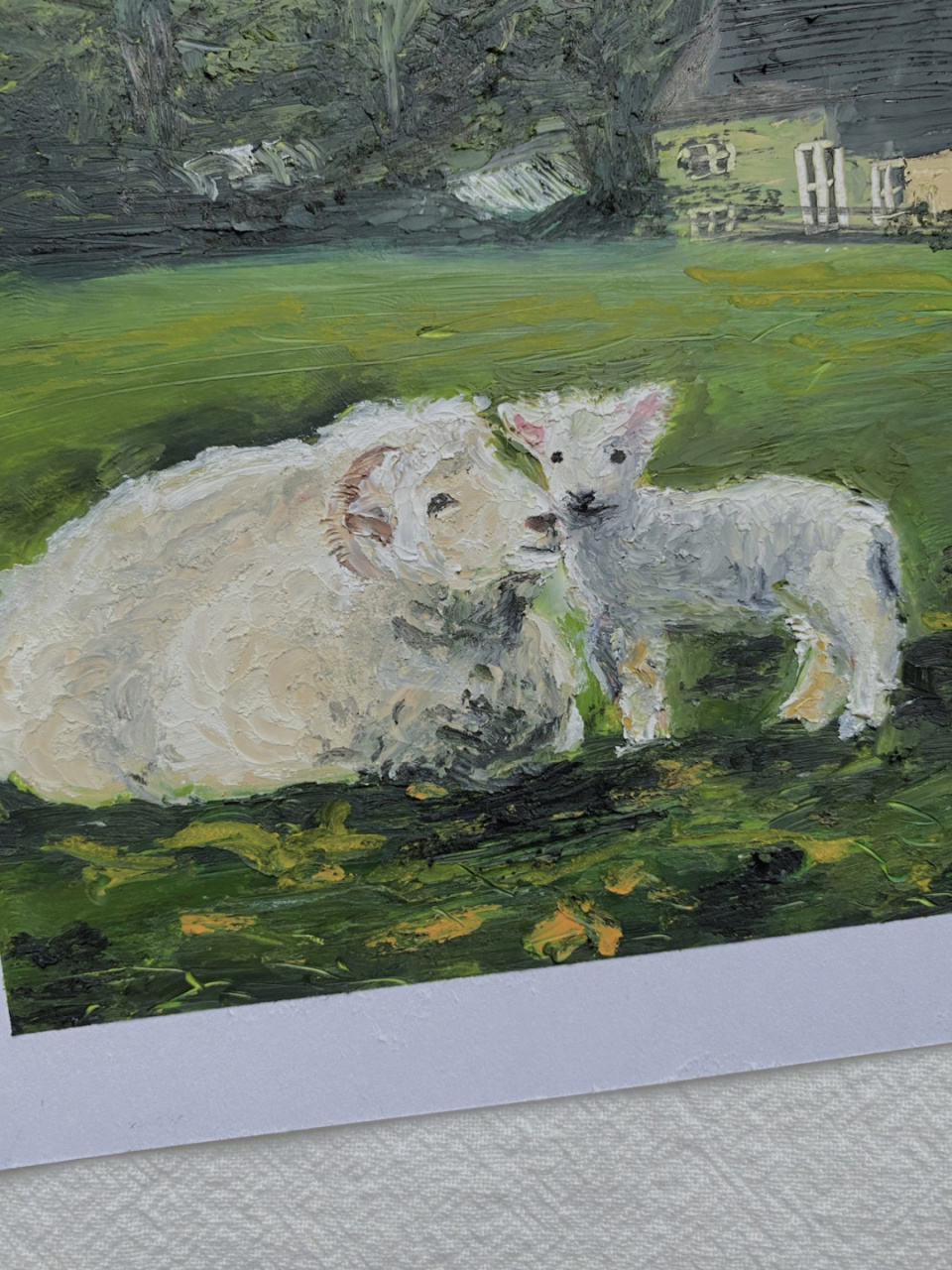 油画棒作品|咩咩羊·电影质感 含步骤 油画棒作品|咩咩羊·电影质感