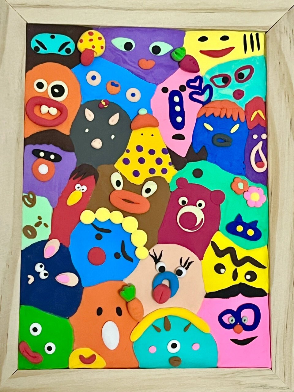 丑萌丑萌的粘土贴画 致敬雨水丰沛的周末