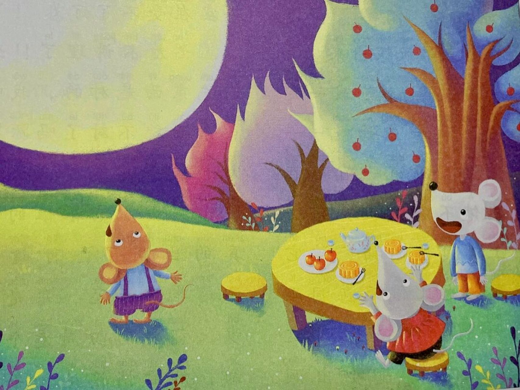 二年级看图写话 当人类社会在欢乐地过中秋时,奇妙