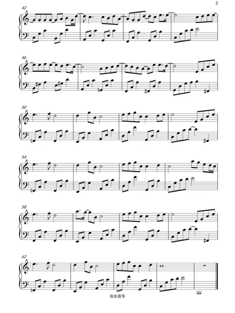 蒲公英的约定—周杰伦 (钢琴谱) 一起长大的约定 那样真心 与你聊不完