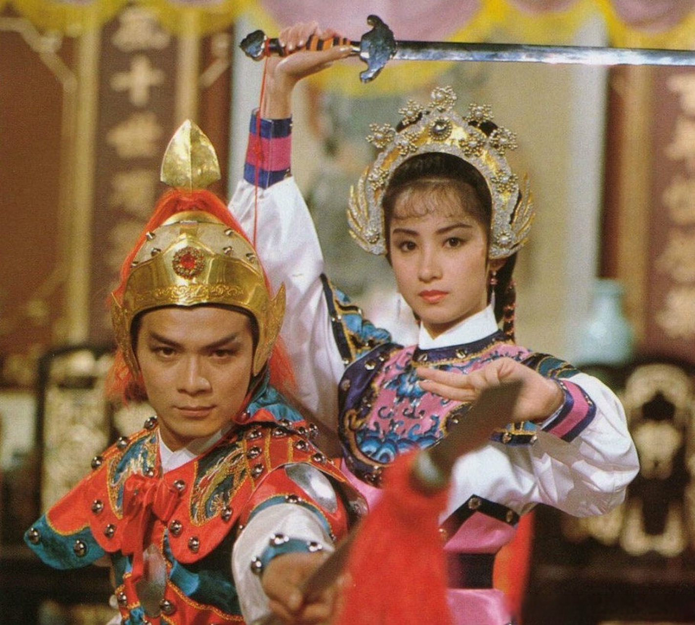 1985年电视剧《杨家将》黄日华和谢宁 1900至2000年照片