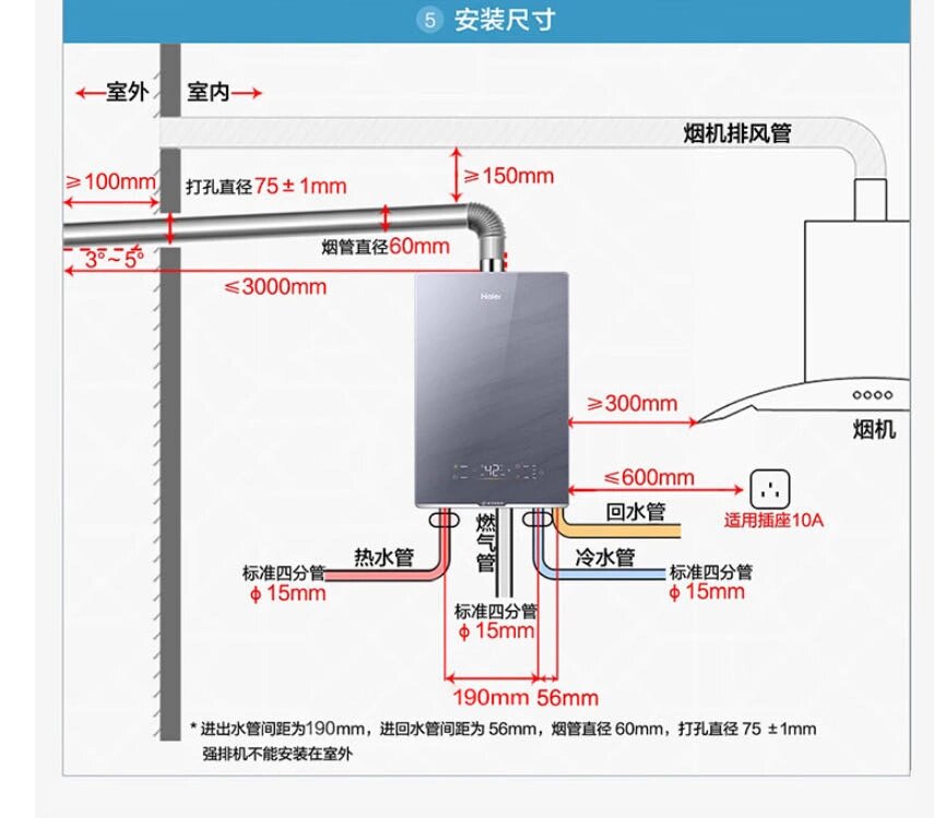 零冷水热水器排管图图片