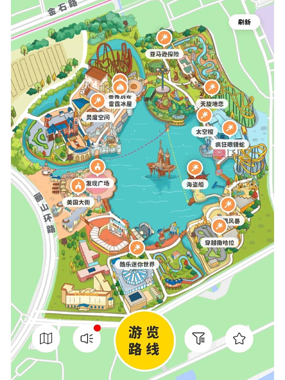 大连发现王国地图9015 区域图演出图项目图