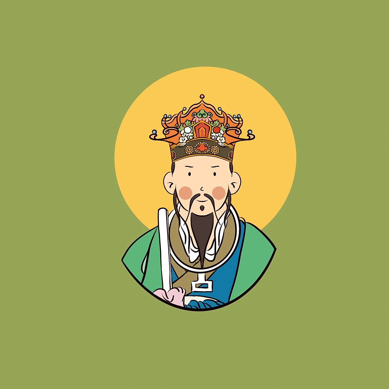 头像的内容分别是 道教全真教北五祖的开派祖师 第一位是东华帝君