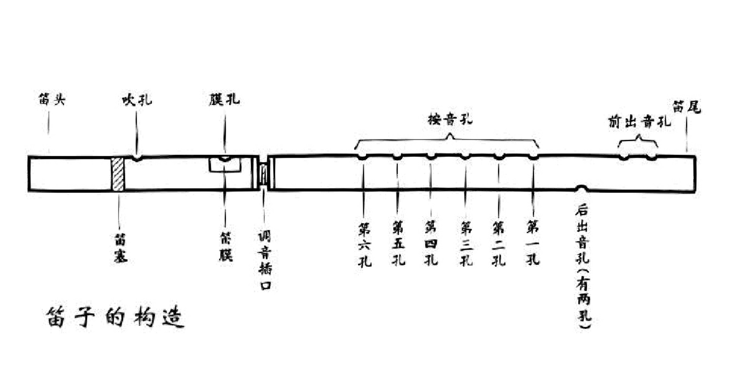 笛子构造图解图片